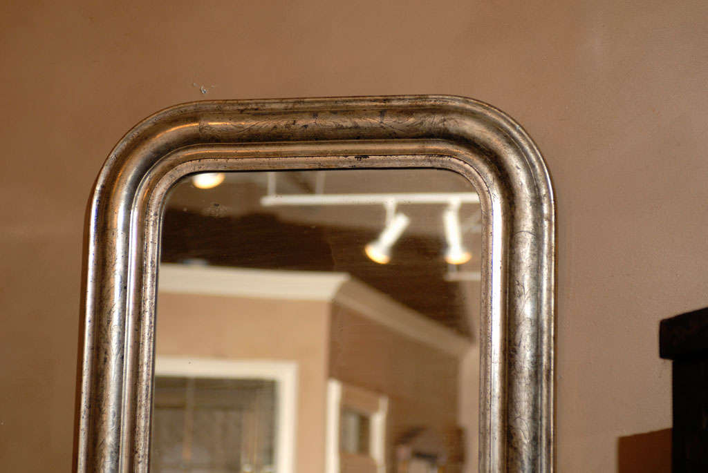 19th Century Silver Leaf Mirror