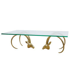 Brass Double Impala Cocktail Table