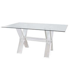 Lucite X Frame Writing Table/ Desk 