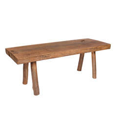 Antique Oak Pig Bench Coffee Table