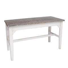 Antique Zinc-Topped Table