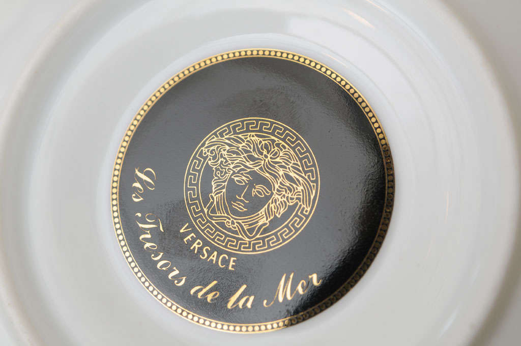 Set of 5  Versace Signed Porcelain Gilded Tea/ Coffee 4