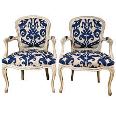 Early 20th c pair of French Fauteils