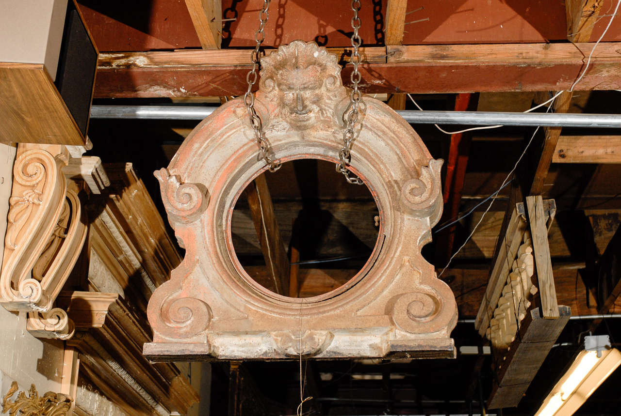 18th Century Pair of French " Oueil de Boeuf" Iron Windows