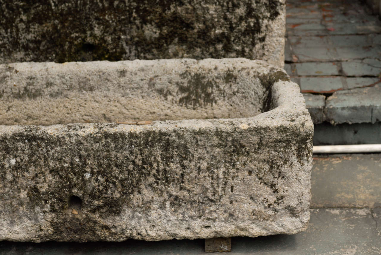 19th Century French Hand Carved Limestone Horse Trough For Sale at 1stDibs
