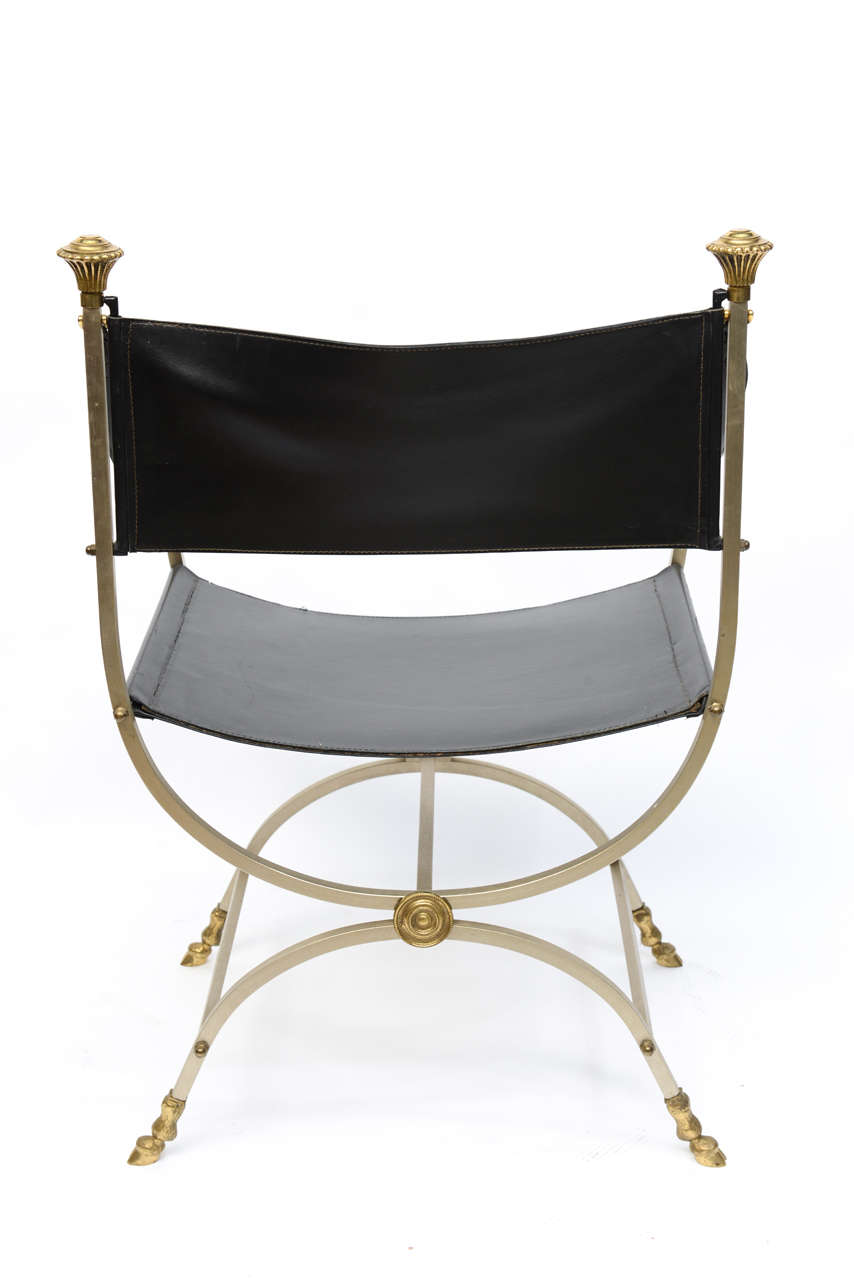 Pair of Neo Classical Style Savonarola Chairs 3