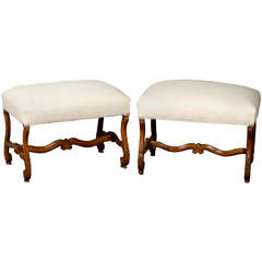 Pair of French Upholstered Stools