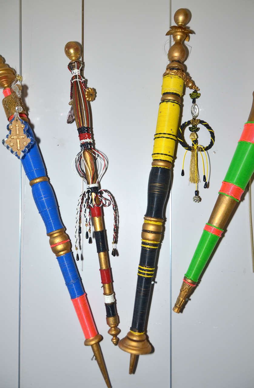 French Four 1995 Walking Sticks by Claude Cehas for Christian Lacroix For Sale