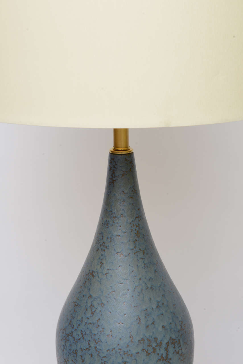 Fine Tall Mottled Drip Glaze Teardrop Pottery Table Lamps 4