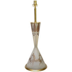 Tall Waylande Gregory Style Zebra Carousel Motif Table Lamp 6