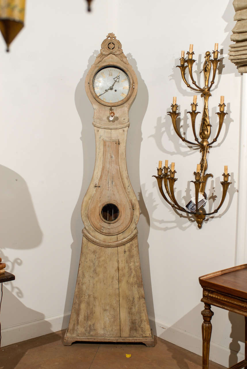 19th Century Swedish Mora Tall Case Clock. Note This Item is an Antique and is One of a Kind. Please Refer to Our Website for Our Complete Inventory.