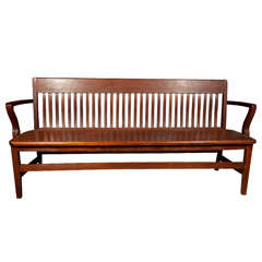 Stickley Style Oak Bench