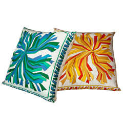 Pair Emilio Pucci Throw Pillows