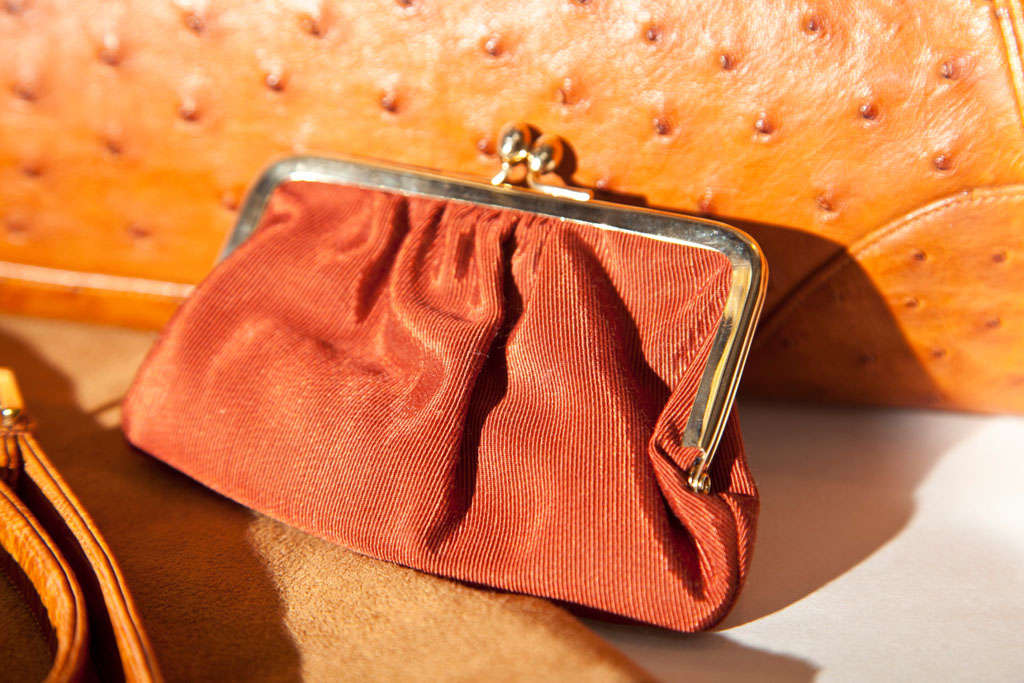 Judith Leiber Signature Ostrich Satchel 1