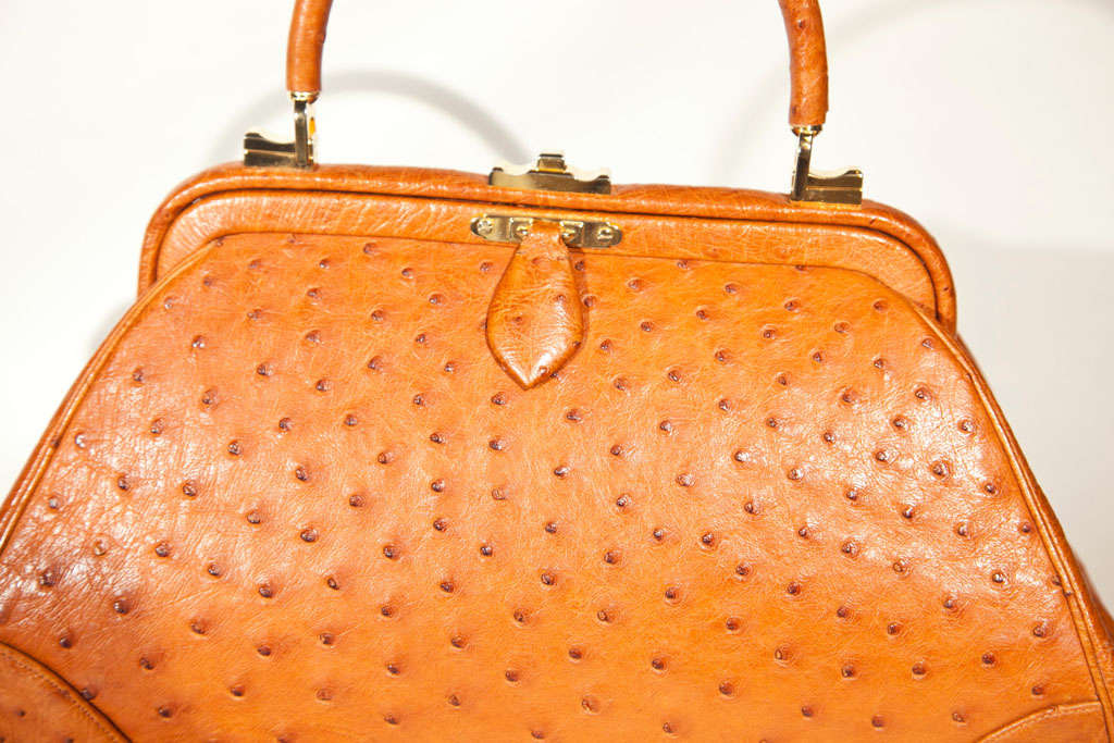 Judith Leiber Signature Ostrich Satchel 3