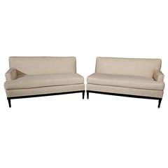 Pair Complimentary Single Arm Settees