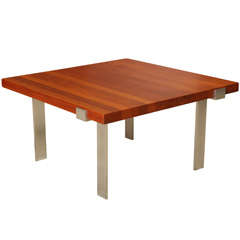 Fine Illum Wikkelsø Teak & Stainless Steel Cocktail Table by Mikael Laursen 12