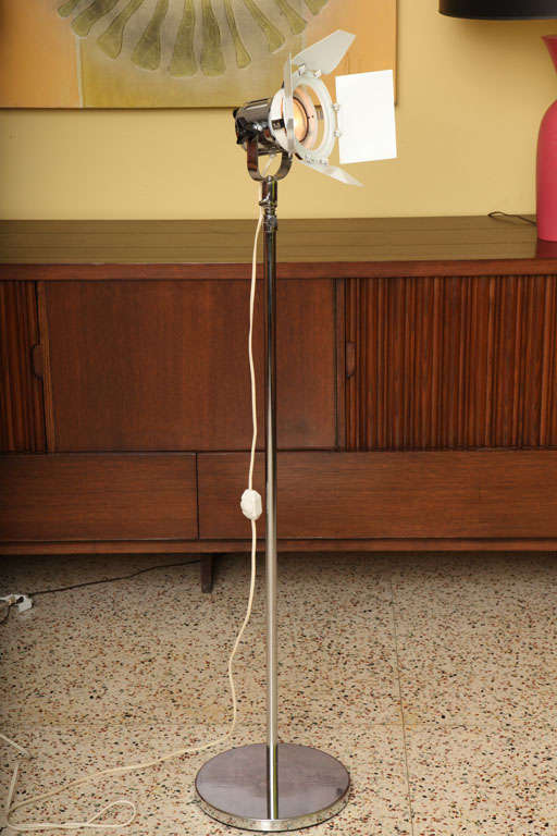 SOLD 9/2011  Berkey Colortran Klieg style Floor Lamp with directional barn doors.