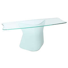Freeform Glass Console Table