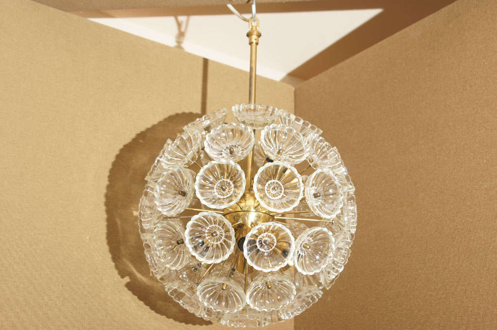 Austrian Floral Sputnik Chandelier