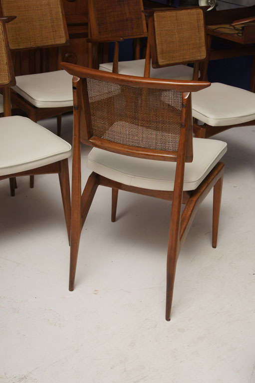 Wood Six Italian Dining Chairs