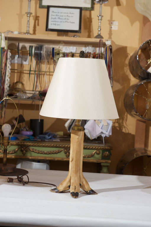 Vintage Deer Leg Table Lamp 2