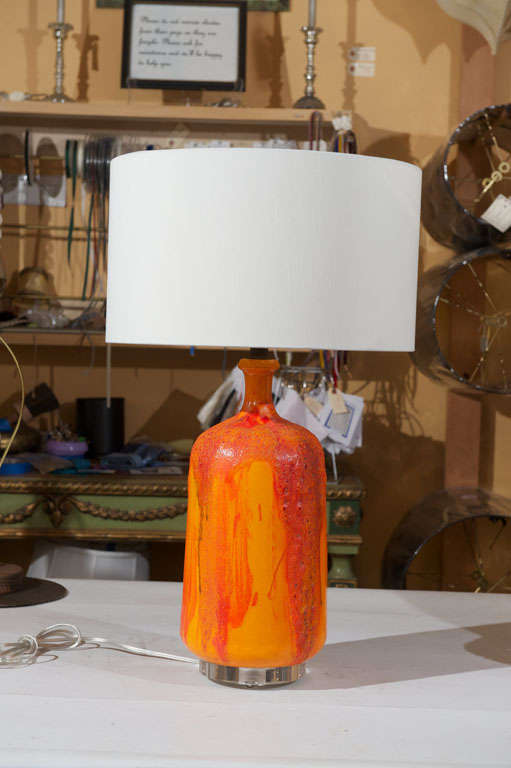 Vintage Lava Glaze Ceramic Lamp
