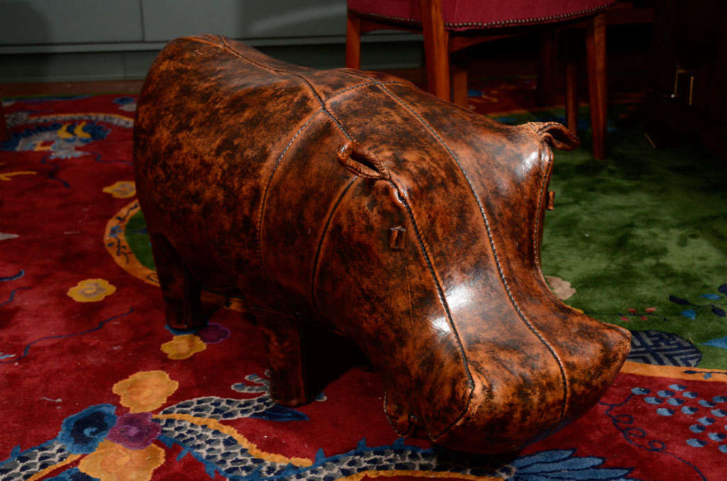 Abercrombie & Fitch Co. Leather Hippo Ottoman 5