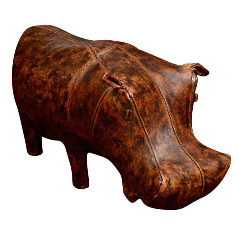 Abercrombie & Fitch Co. Leather Hippo Ottoman