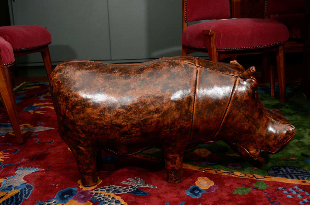 Abercrombie and Fitch Co. Leather Hippo Ottoman at 1stDibs