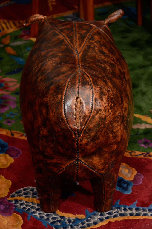 Abercrombie and Fitch Co. Leather Hippo Ottoman at 1stDibs