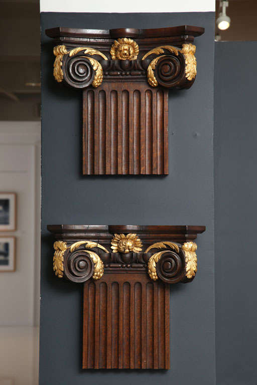 Pair of 18th Century Carved Corinthian Capitals
