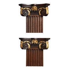 Pair of 18th Century Carved Corinthian Capitals