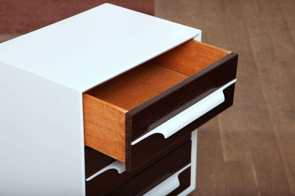 Lacquered Danish Nightstands at 1stdibs