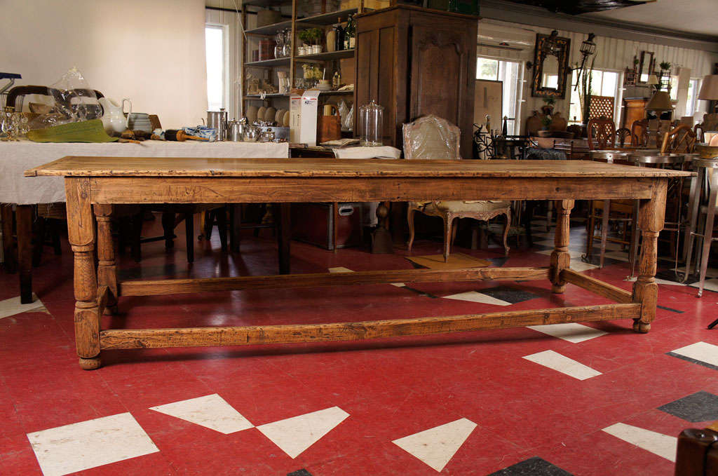 English 18th C. Oak Kitchen Island or Refectory Work Table