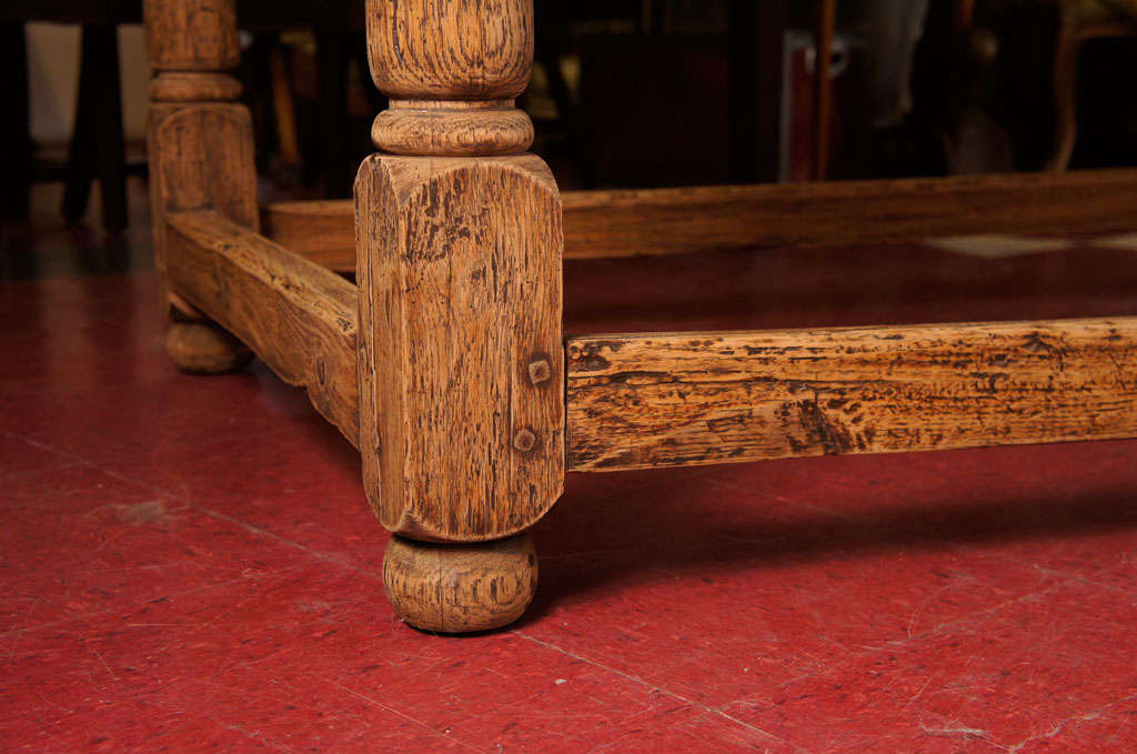 18th C. Oak Kitchen Island or Refectory Work Table 1