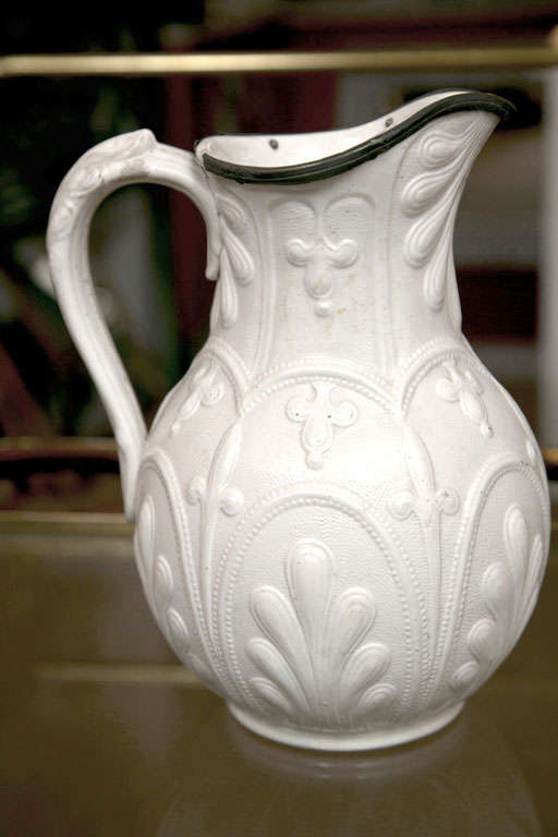 Porcelain 19th Century Wedgewood Parian Ware Pitcher