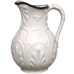 Vintage 19th Century Wedgewood Parian Ware Pitcher