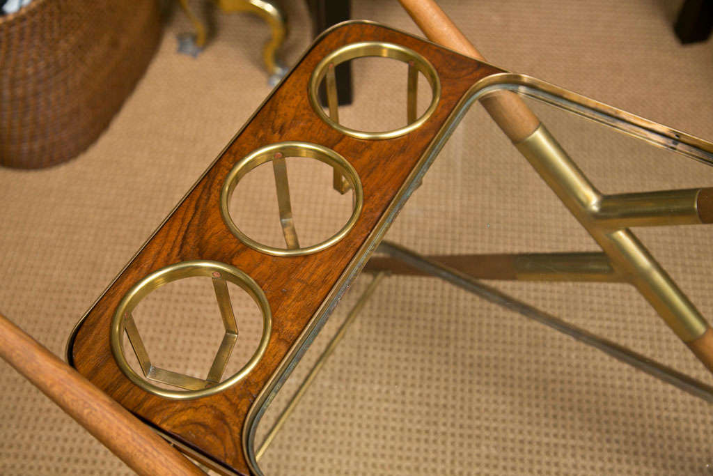 Mid Century Italian Cesare Lacca Style Cocktail Trolley
