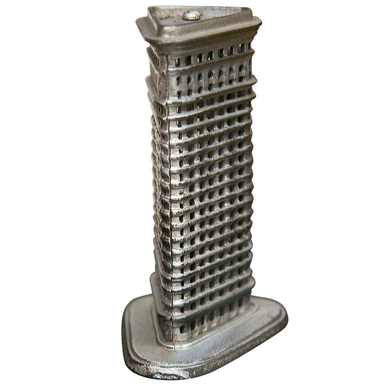 Early 20th Century Cast Iron "Flatiron Building" Coin Bank