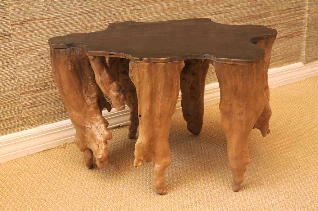 Natural Cypress Side Table at 1stDibs