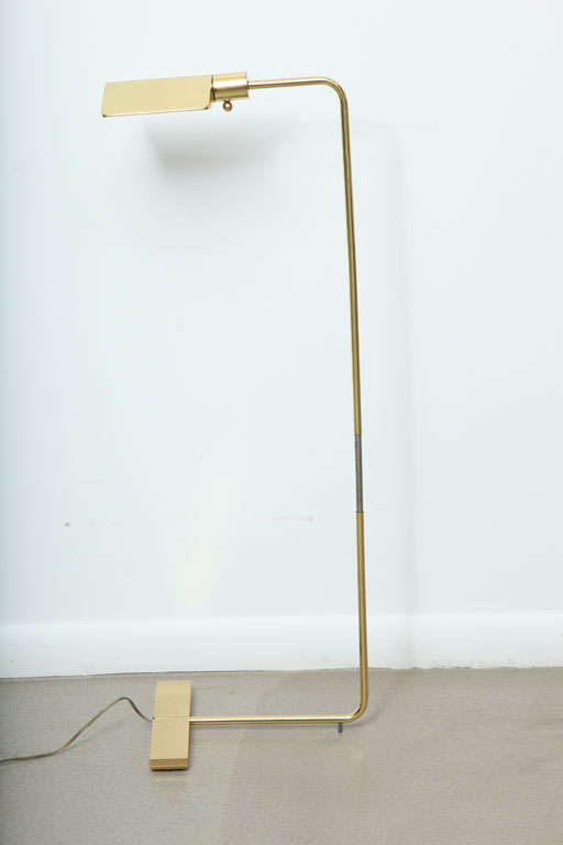 American Pair of Brass Floor Lamps by Cedric Hartman