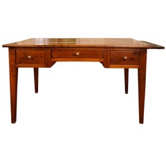 Antique French Fruitwood 3 Drawer desk with extra writing board