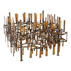 Gilt Metal "Brutalist" Table Base