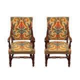 Pair of Louis XIV Style Fauteuils