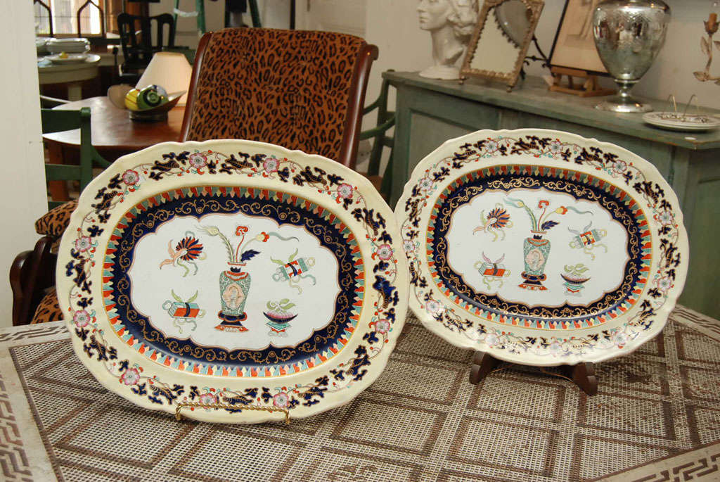 Pair Mason's Ironstone Meat Platters