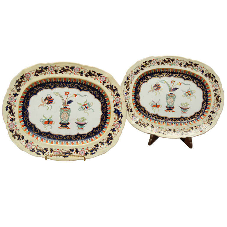Pair Mason
s Ironstone Meat Platters