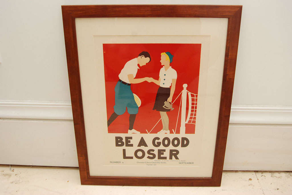 1930's CHARACTER, CULTURE and CITIZENSHIP POSTERS In Excellent Condition For Sale In Hudson, NY