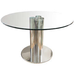 ZANOTTA 1970's ROUND DINING TABLE BY MARCO ZANUSO, 1972 ITALY