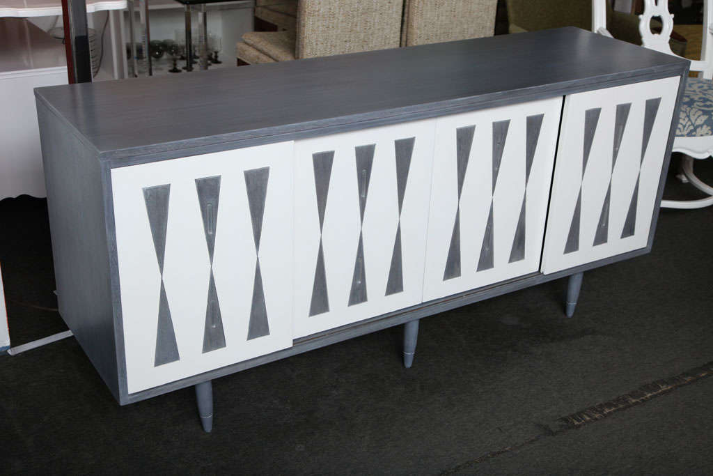 American Beautiful Mid-Century Ceruse Credenza